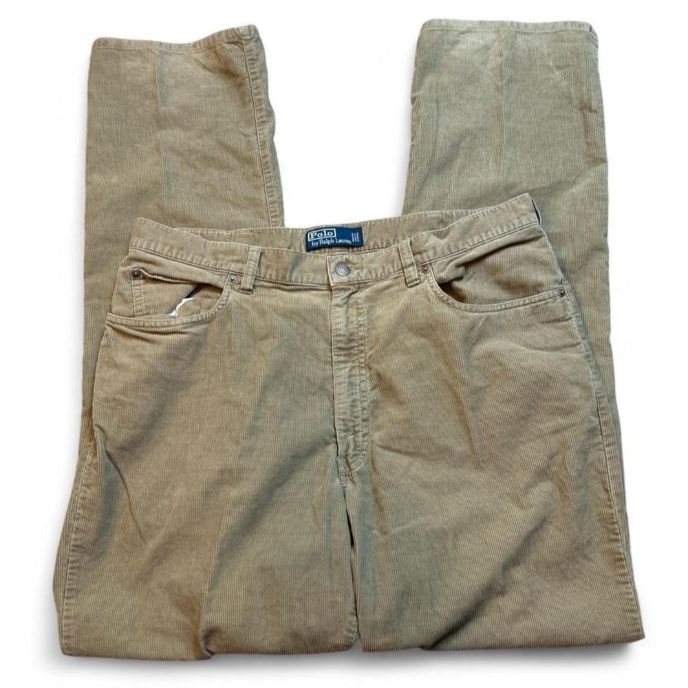 Vintage Polo Ralph Lauren khaki corduroy chino preppy casual pants 36x34